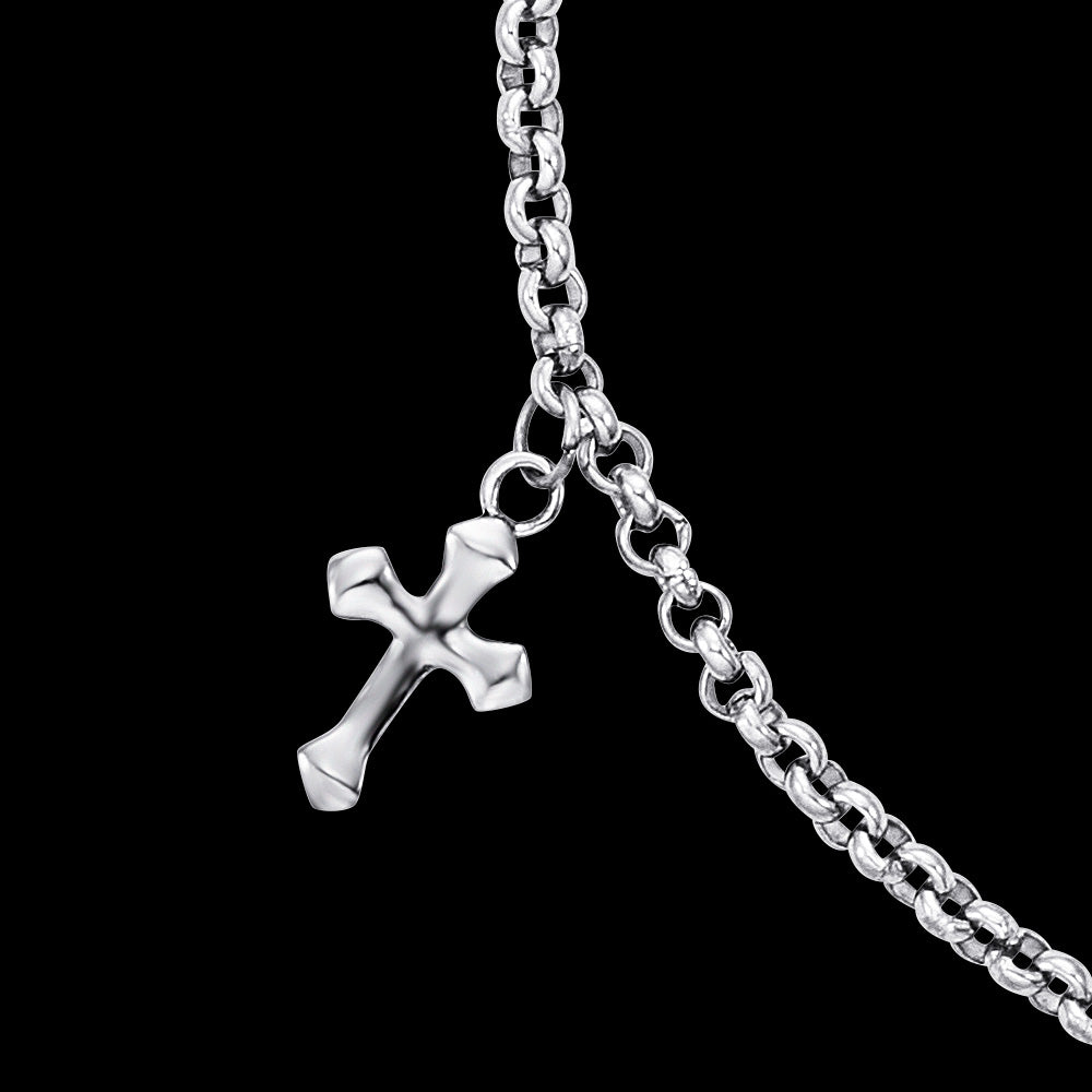 ENGELSRUFER STEEL FAITH LOVE & HOPE ANKLET