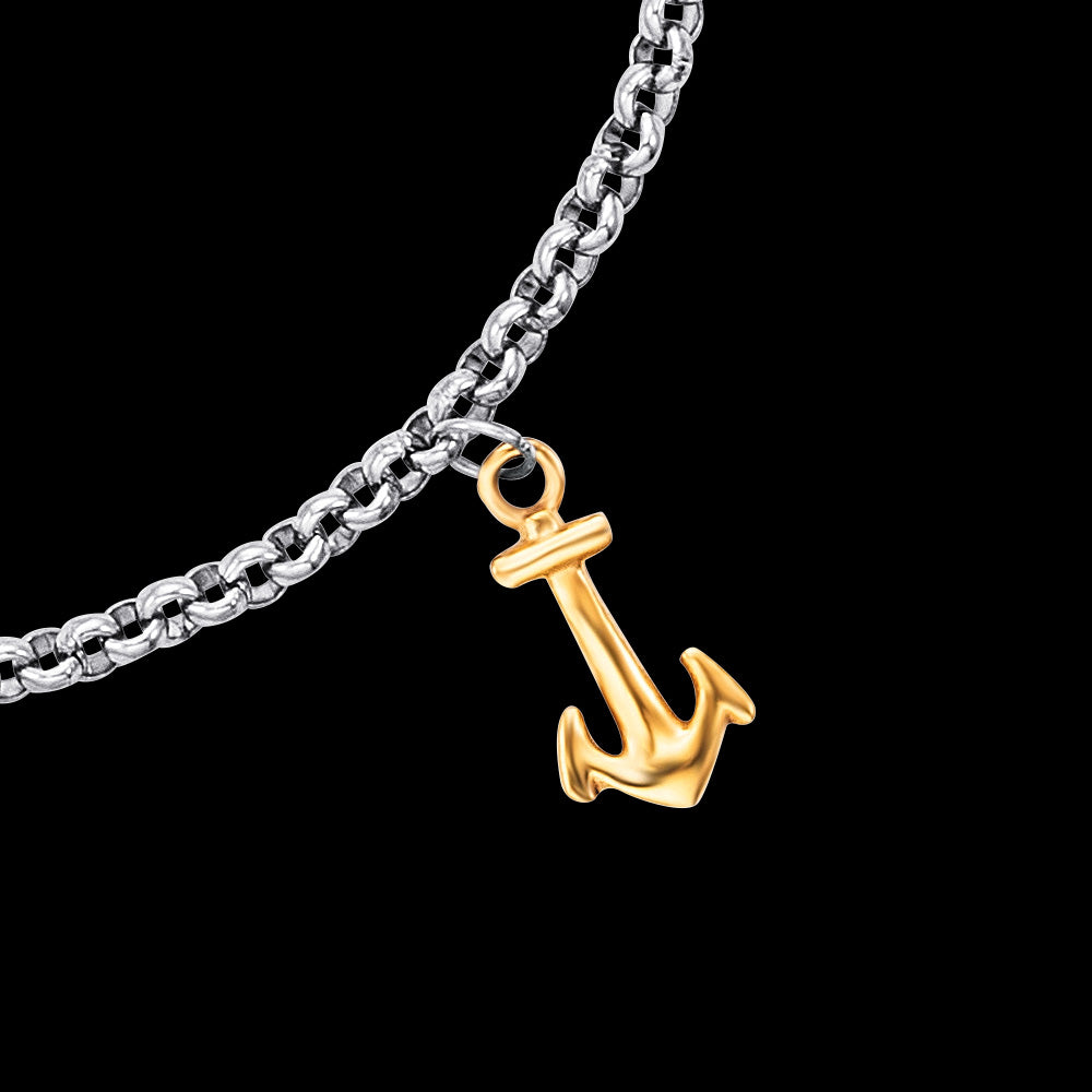 ENGELSRUFER STEEL FAITH LOVE & HOPE ANKLET