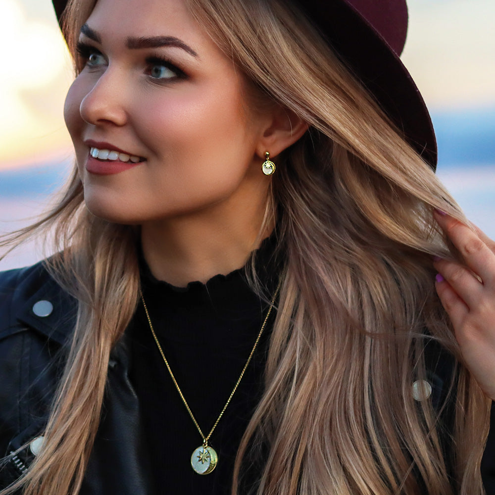 ENGELSRUFER GOLD SUN MOON & STARS NECKLACE | AUSTRALIA
