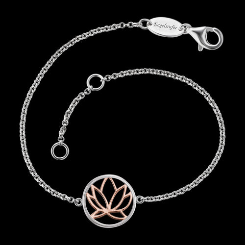 ENGELSRUFER SILVER ROSE GOLD LOTUS BRACELET