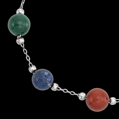 ENGELSRUFER SILVER SIX POWER STONE BRACELET - CLOSE-UP