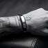 Black Leather Men's ID Bracelet | Save Brave Australia