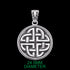 SAVE BRAVE MEN'S SILVER VIKING SHIELD KNOT PENDANT
