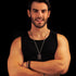 Man Wearing Save Brave Men’s Jack Skull & Dagger Dog Tag Necklace