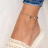 Woman Wearing Pearl Of Joy Steel Anklet