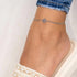 Woman Wearing Flower Of Life Stainless Steel Anklet