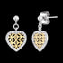 Heart Filigree Flower Of Life Silver Gold Earrings | Australia