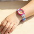 Young Girl Wearing Colourful Mermaid Children's Watch