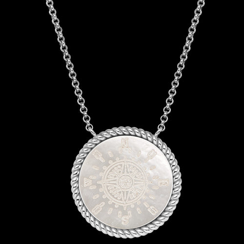 ENGELSRUFER WIND ROSE MOTHER OF PEARL NECKLACE
