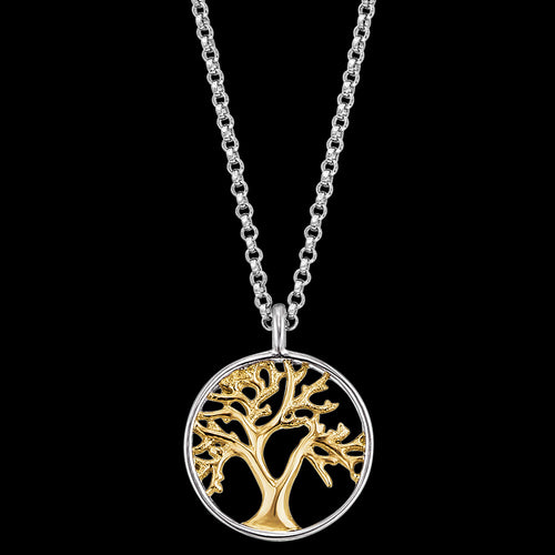 ENGELSRUFER TREE OF LIFE SILVER GOLD NECKLACE