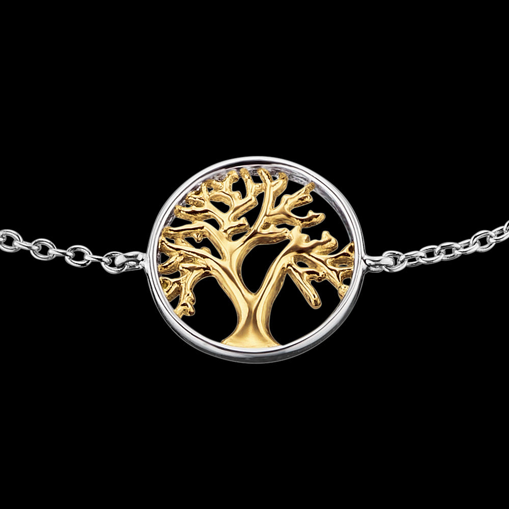 ENGELSRUFER TREE OF LIFE SILVER GOLD BRACELET - CLOSE-UP