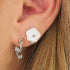 ENGELSRUFER ROSE MOTHER OF PEARL STUD EARRINGS - MODEL VIEW
