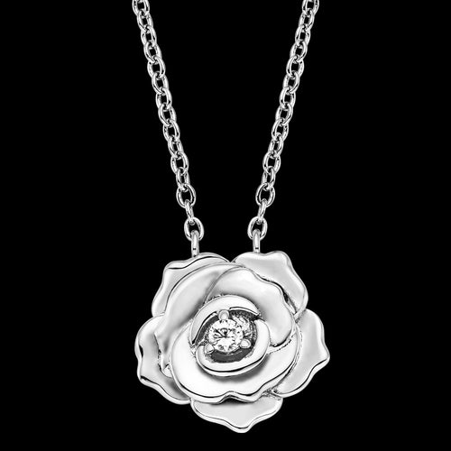 ENGELSRUFER ROSE SILVER CZ NECKLACE