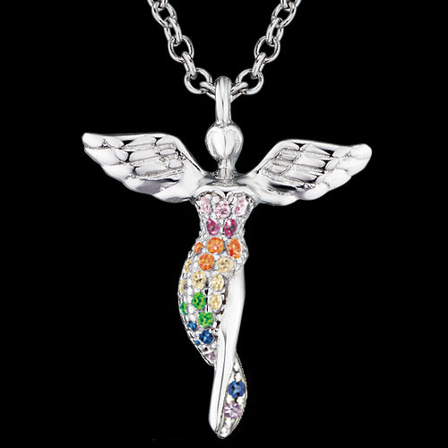 ENGELSRUFER LITTLE ANGEL SILVER RAINBOW NECKLACE - CLOSE-UP