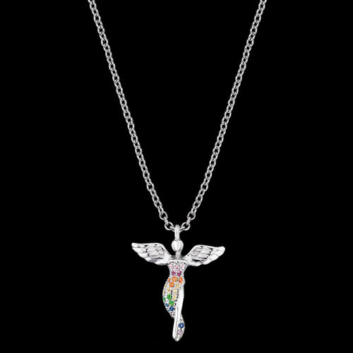 ENGELSRUFER LITTLE ANGEL SILVER RAINBOW NECKLACE