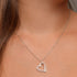 ENGELSRUFER FOREVER HEART SILVER CZ NECKLACE - MODEL VIEW