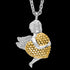 ENGELSRUFER ANGEL HEART SILVER GOLD NECKLACE - CLOSE-UIP