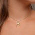 ENGELSRUFER ANGEL HEART SILVER GOLD NECKLACE - MODEL VIEW