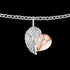 ENGELSRUFER HEARTWING SILVER ROSE GOLD ANKLET - CHARM CLOSE-UP