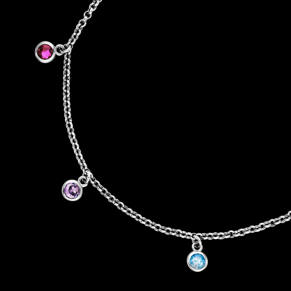 ENGELSRUFER LITTLE MOON RAINBOW SILVER ANKLET