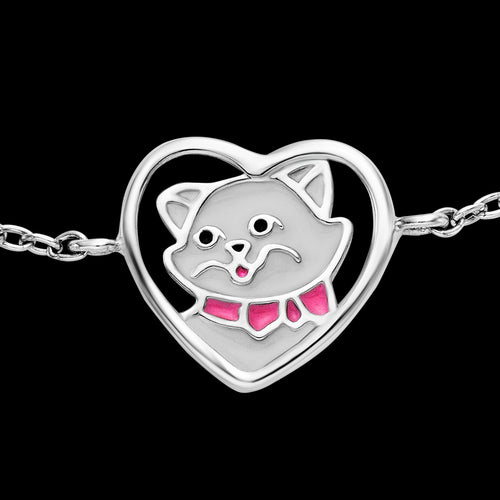 HERZENGEL CAT LOVE HEART CHILDREN'S BRACELET - CLOSE-UP