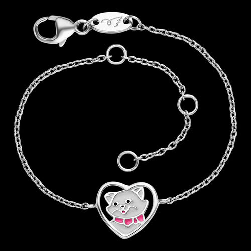 HERZENGEL CAT LOVE HEART CHILDREN'S BRACELET