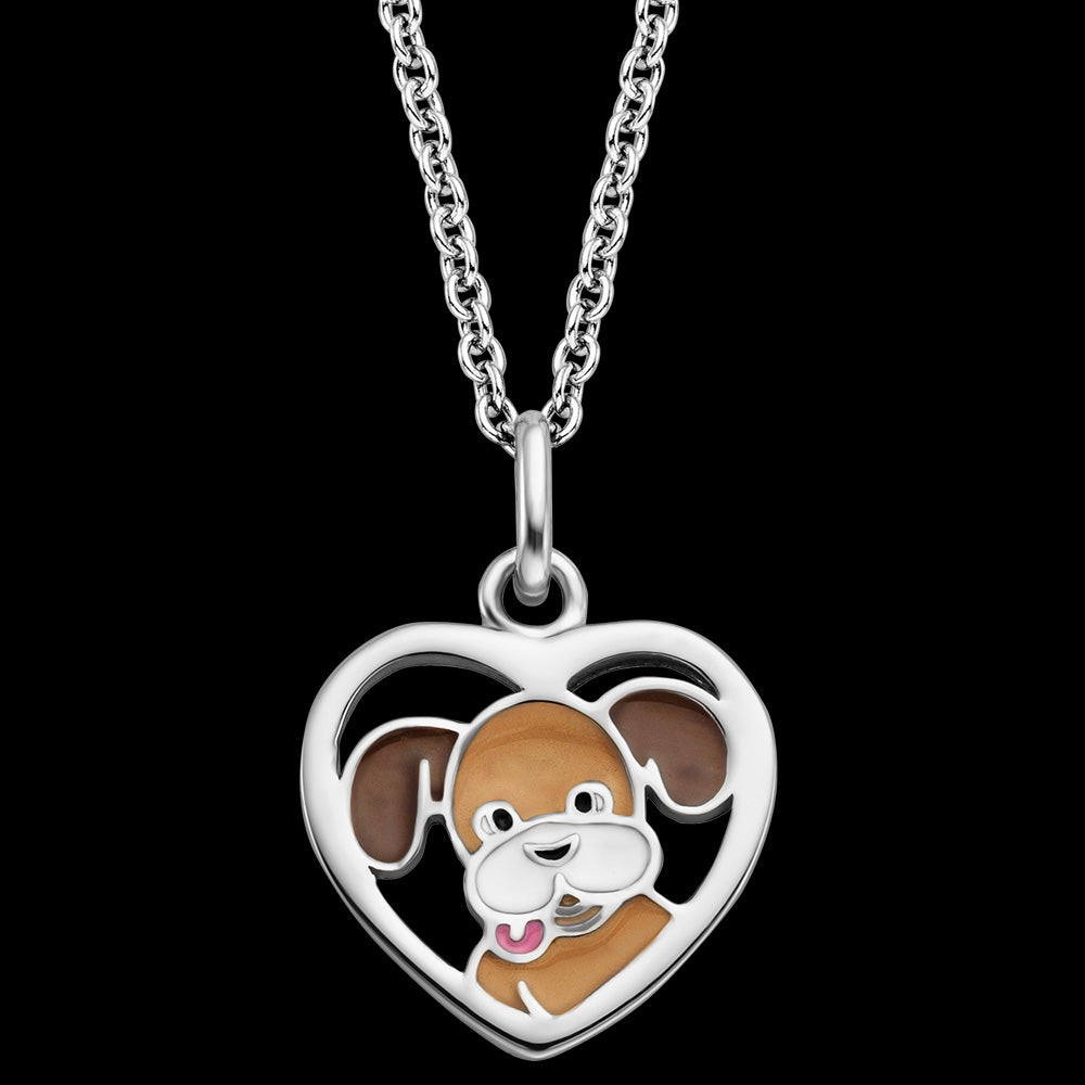 HERZENGEL DOG LOVE HEART CHILDREN'S NECKLACE