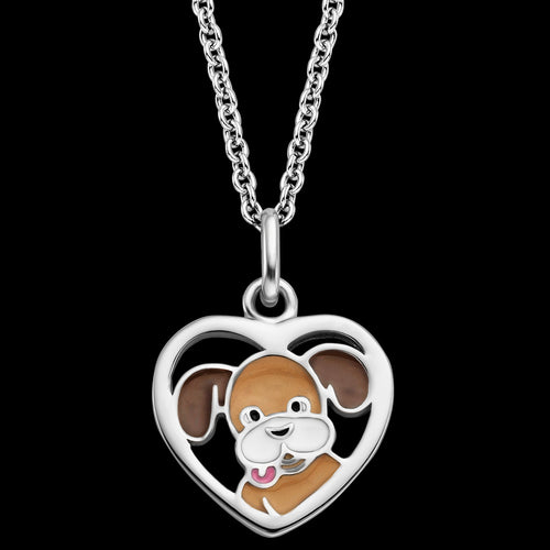 HERZENGEL DOG LOVE HEART CHILDREN'S NECKLACE