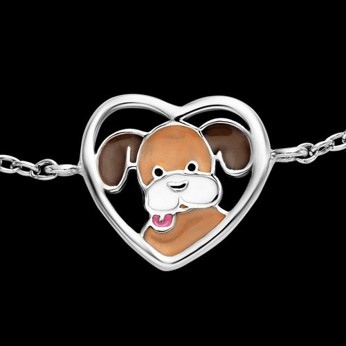 HERZENGEL DOG LOVE HEART CHILDREN'S BRACELET - CLOSE-UP