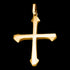 SAVE BRAVE MEN'S ISAAC GOLD STEEL CROSS NECKLACE - CLOSE-UP