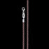 SAVE BRAVE MEN'S 2MM BROWN LEATHER NECKLACE - CLOSE-UP