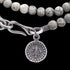 SAVE BRAVE MEN'S STEEL GREY JASPER SWORD WRAPAROUND BRACELET - CLOSE-UP