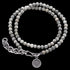SAVE BRAVE MEN'S STEEL GREY JASPER SWORD WRAPAROUND BRACELET