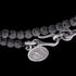SAVE BRAVE MEN'S STEEL LAVA STONE BEAD SWORD WRAPAROUND BRACELET - CLOSE-UP