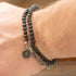 Lava Stone Sword Medallion Men's Wraparound Bracelet | Australia