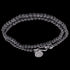 SAVE BRAVE MEN'S STEEL LAVA STONE BEAD SWORD WRAPAROUND BRACELET