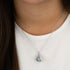 ENGELSRUFER SILVER TURQUOISE PEARL ANGEL WING SOUNDBALL NECKLACE - MODEL VIEW