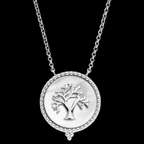 ENGELSRUFER SILVER TREE OF LIFE MOTHER OF PEARL NECKLACE
