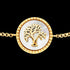 ENGELSRUFER GOLD TREE OF LIFE MOTHER OF PEARL BRACELET - CLOSE-UP