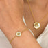 ENGELSRUFER GOLD TREE OF LIFE MOTHER OF PEARL BRACELET - MODEL VIEW