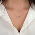 ENGELSRUFER SILVER SWALLOW LOVE HEART NECKLACE - MODEL VIEW