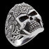 SAVE BRAVE MEN'S STEEL SUGAR SKULL RING