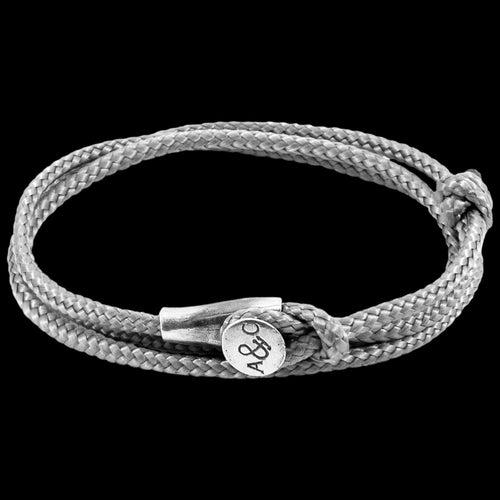ANCHOR & CREW DUNDEE SILVER GREY ROPE BRACELET