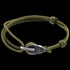 ANCHOR & CREW TYNE SILVER KHAKI GREEN ROPE BRACELET