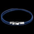 ANCHOR & CREW LIVERPOOL SILVER NAVY BLUE ROPE BRACELET