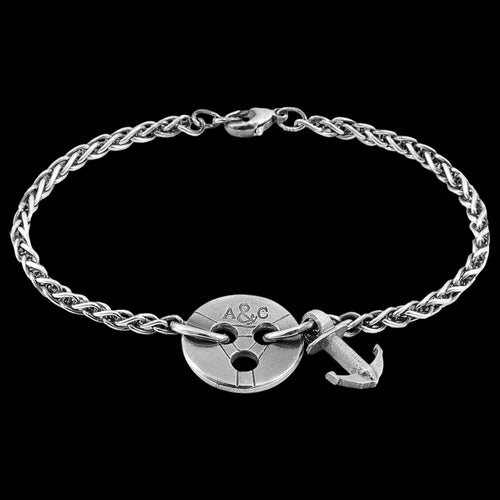 ANCHOR & CREW LERWICK MOORING SILVER CHAIN BRACELET