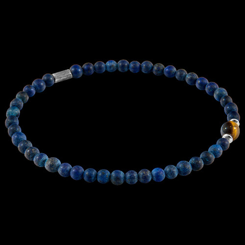 ANCHOR & CREW WALTER BLUE SODALITE & TIGER EYE STONE BRACELET