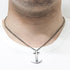 ANCHOR & CREW ADMIRAL ANCHOR SILVER NECKLACE - MODEL VIEW