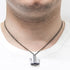 ANCHOR & CREW UNION ANCHOR SILVER NECKLACE - MODEL VIEW