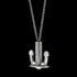 Side View Anchor & Crew Union Anchor Silver Necklace